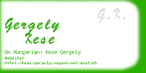 gergely kese business card